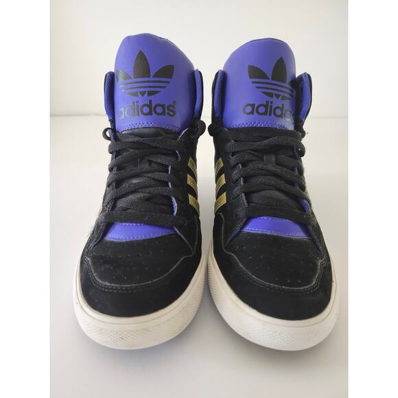 Adidas AR 2.0 Men\'s Black Gold Purple 9 Athletic Sneaker Retro High Top main image 5
